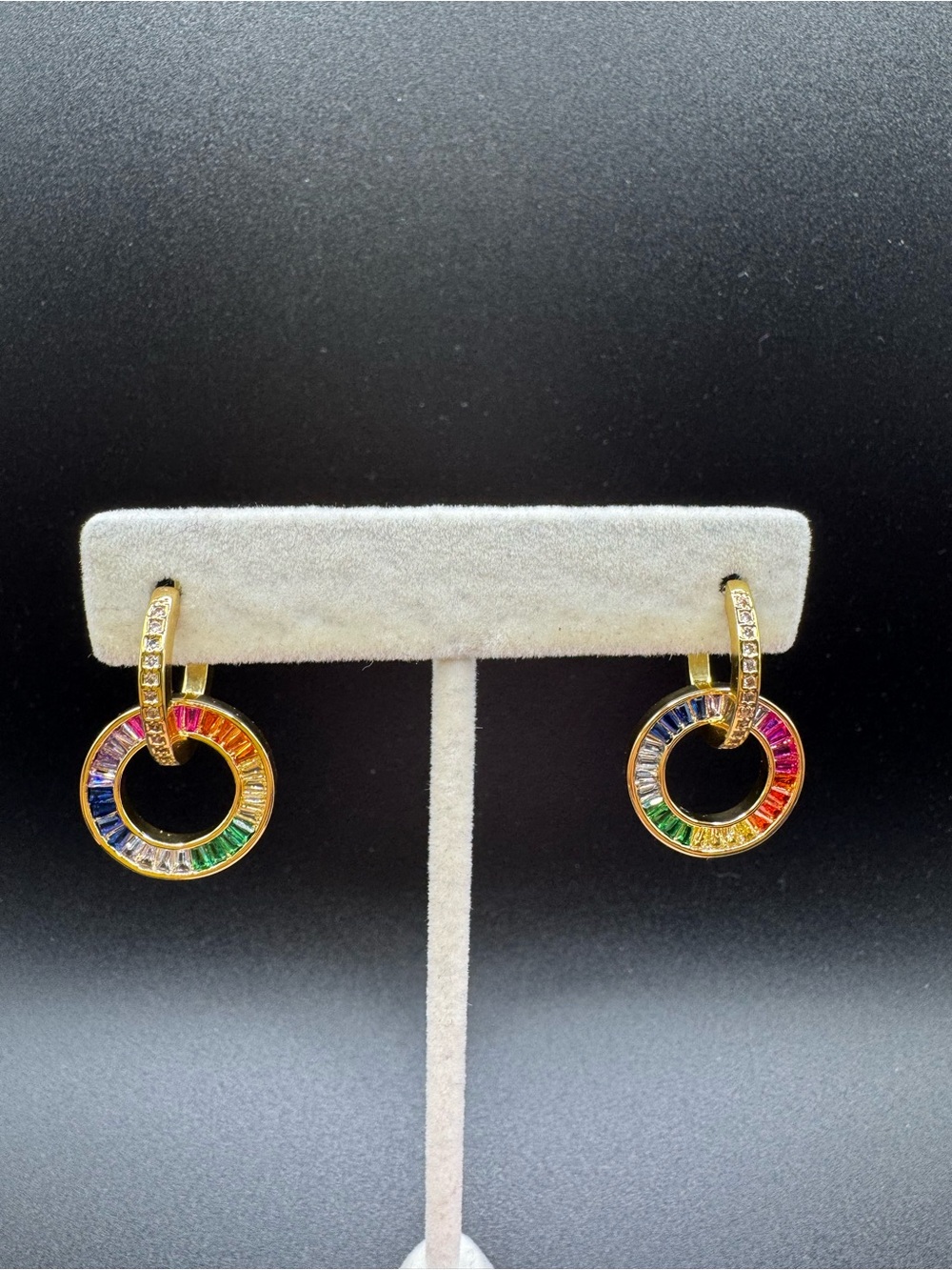 Kate Spade Rainbow Crystal Circle Necklace & Earring Set - Gold tone - Picture 6 of 7